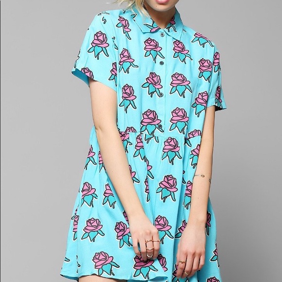 lazy oaf denim sweetheart dress